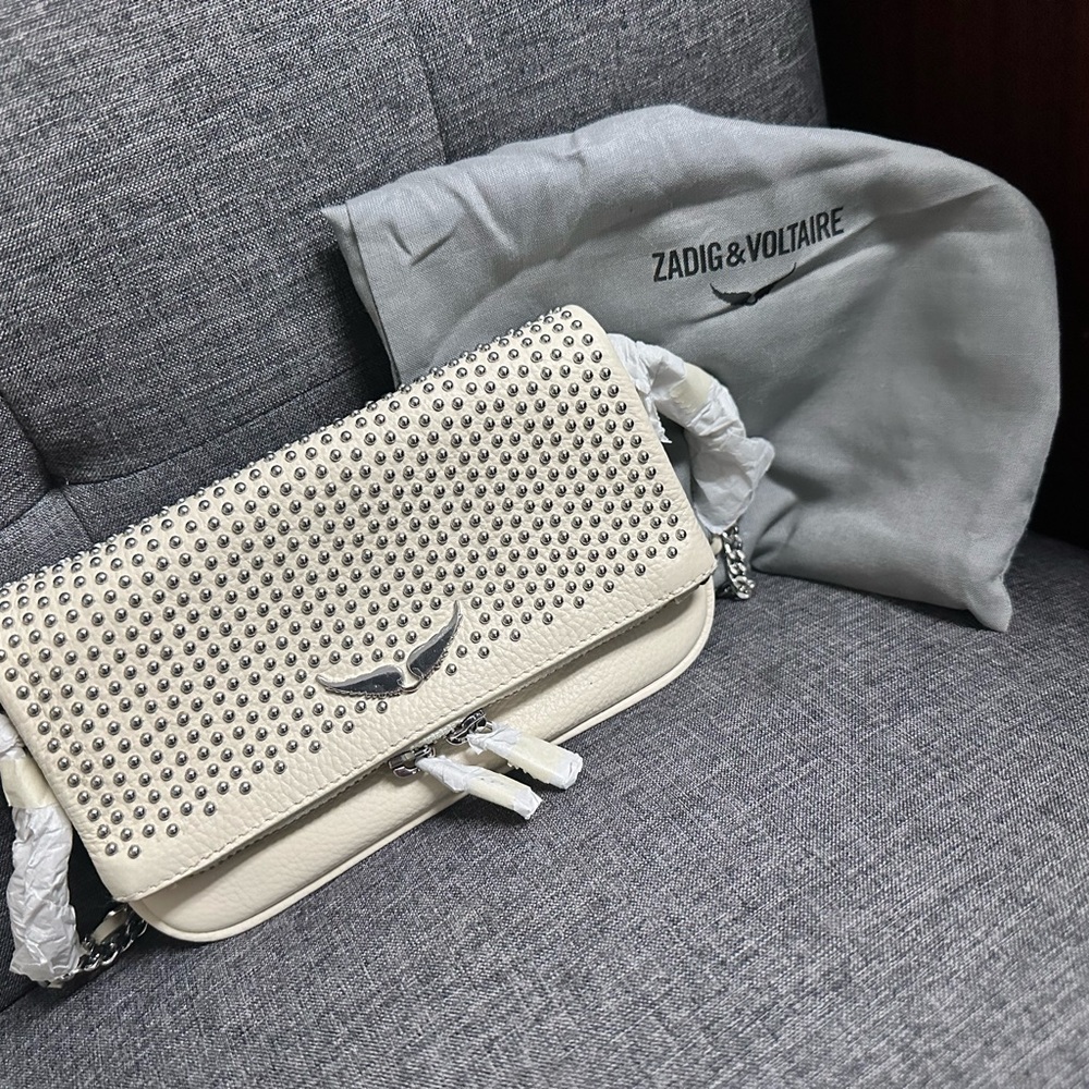 Rock Dotted Swiss Clutch